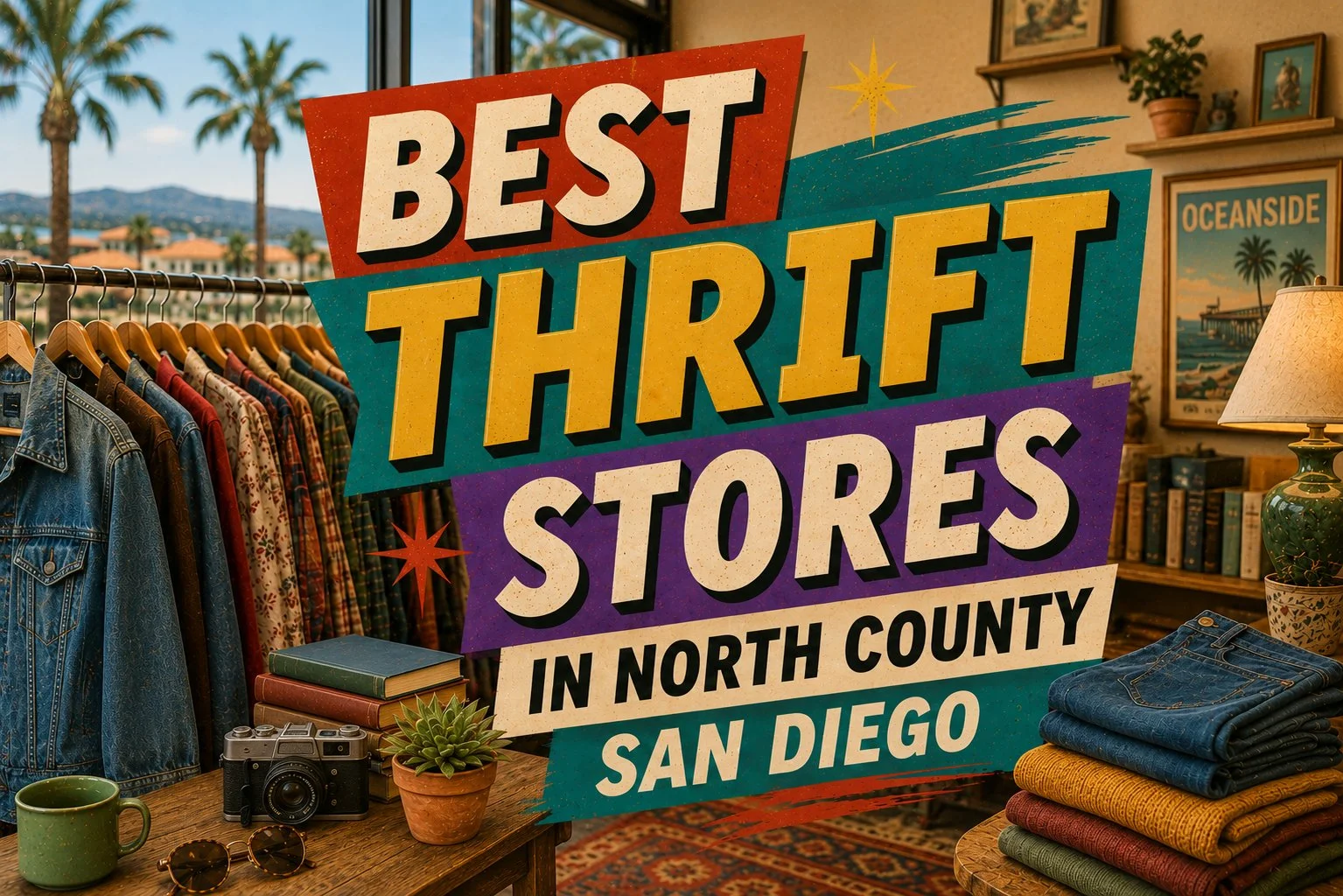 Vintage and thrift shopping scene in North County San Diego