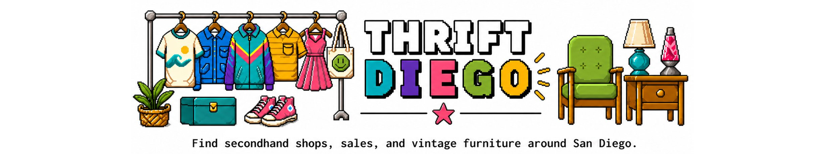 Thrift Diego pixel art hero